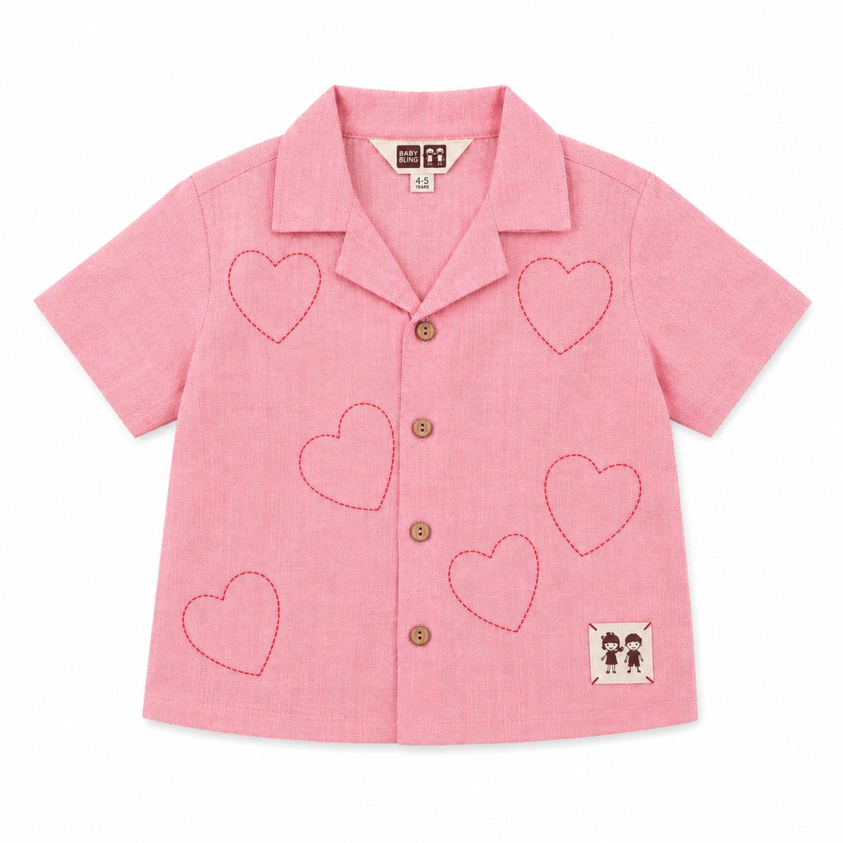 Baby pink linen shirt