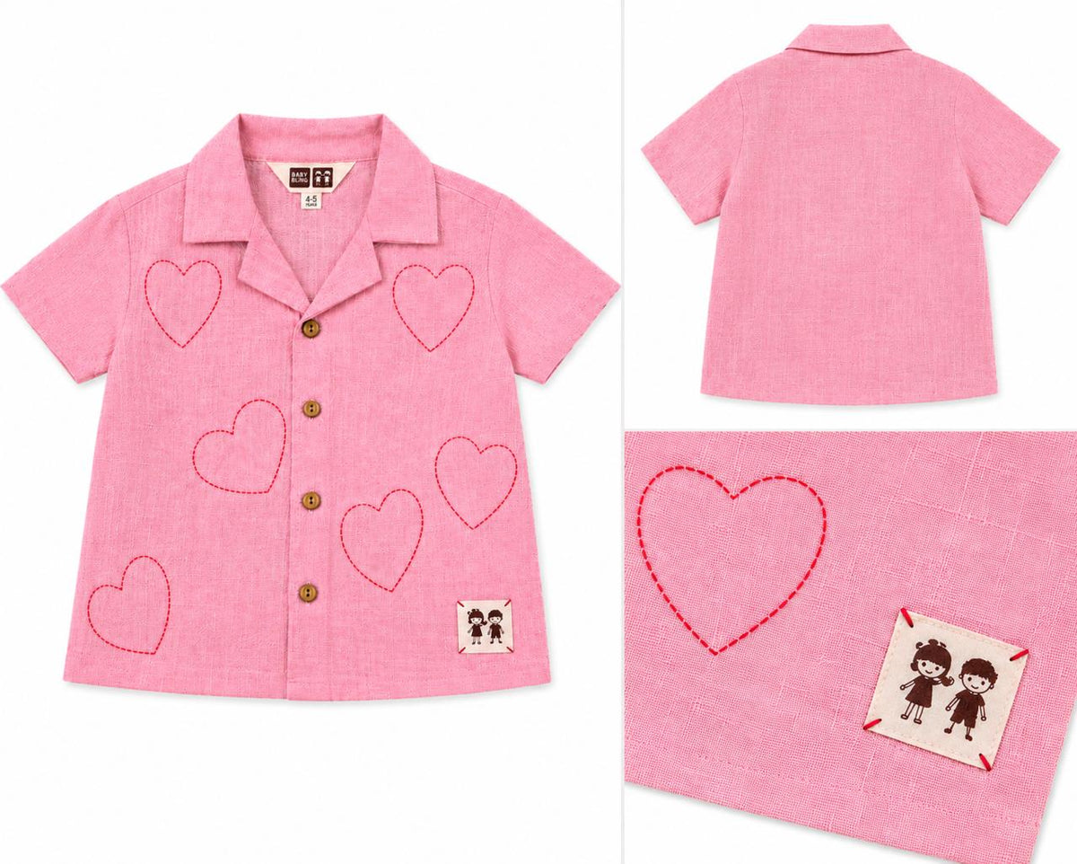 Baby pink linen shirt