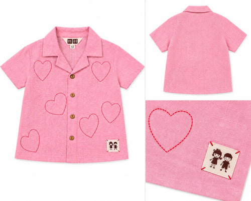 Baby pink linen shirt
