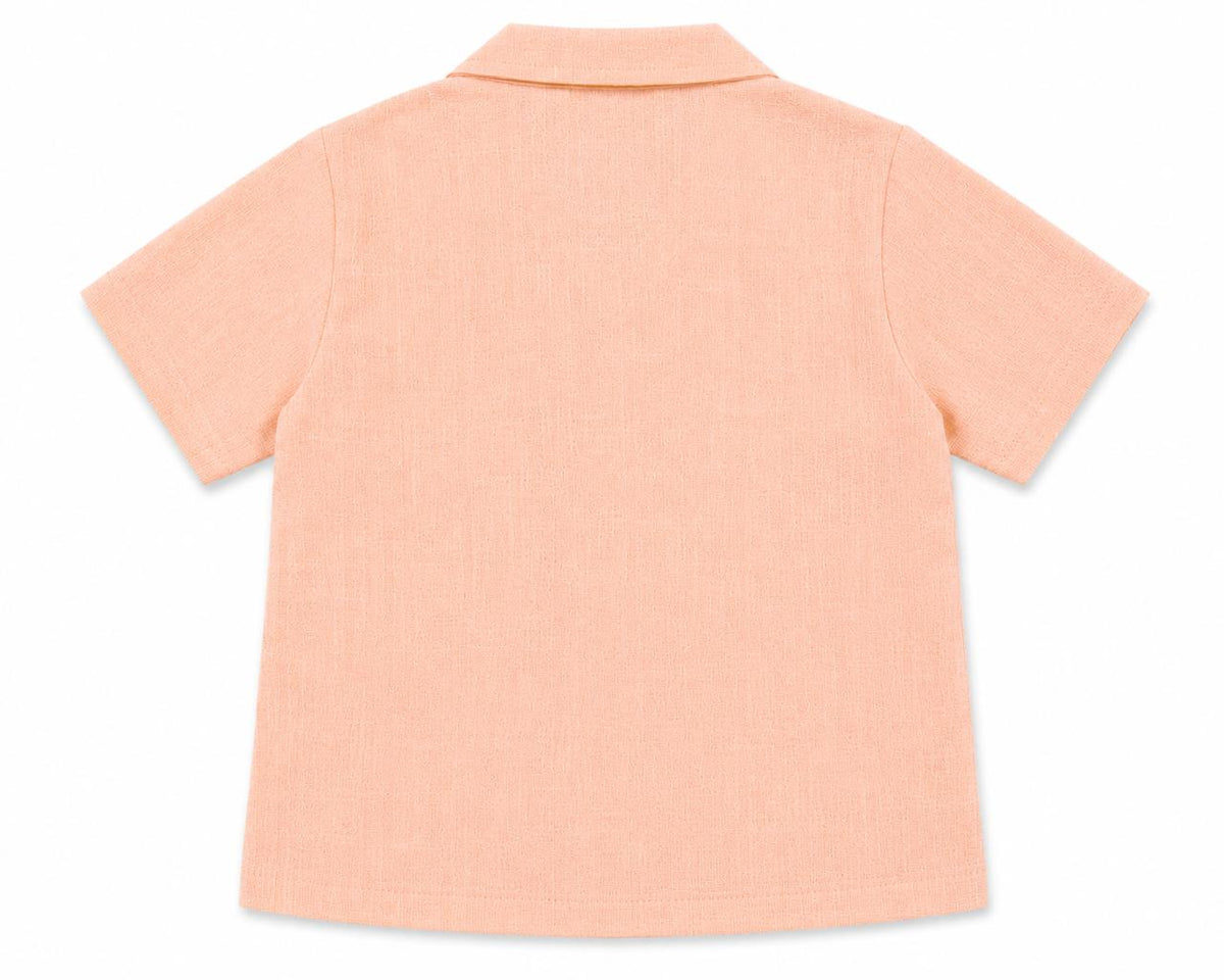 Balloon Bicycle Embroidered Linen Shirt